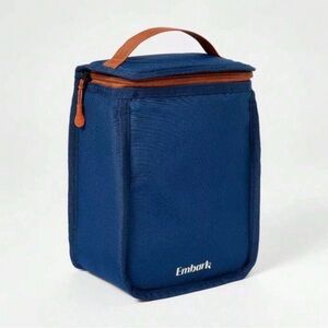 Blue and Brown Upright Insulated Lunch Bag -Kids, Men & Women- Unisex